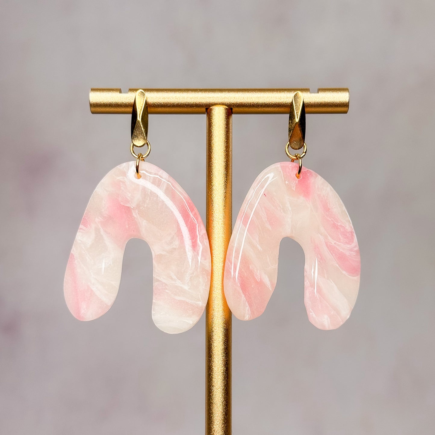 Quartz Kiss Dangle Clay Earrings #8