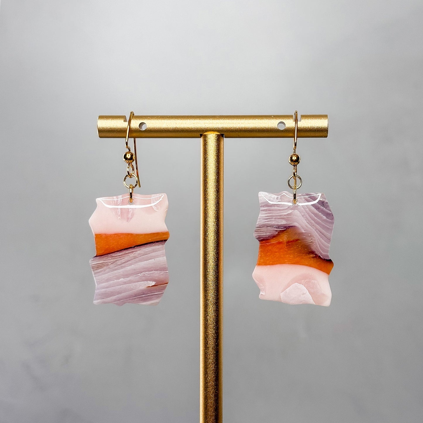 Fire & Amethyst Dangle Earrings 6 - Gather Your Bones