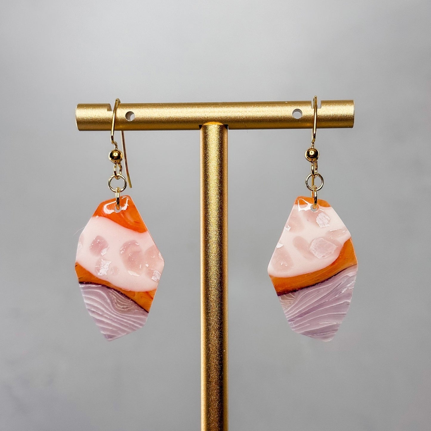 Fire & Amethyst Dangle Earrings 9 - Gather Your Bones