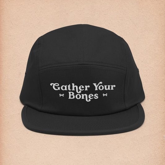 Gather Your Bones Black Five Panel Cap - Gather Your Bones