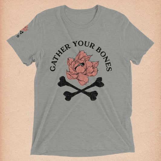 Gather Your Bones Light Grey Short Sleeve T-shirt - Gather Your Bones