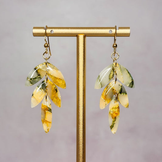 Golden Moss Dangle Earrings 7 - Gather Your Bones