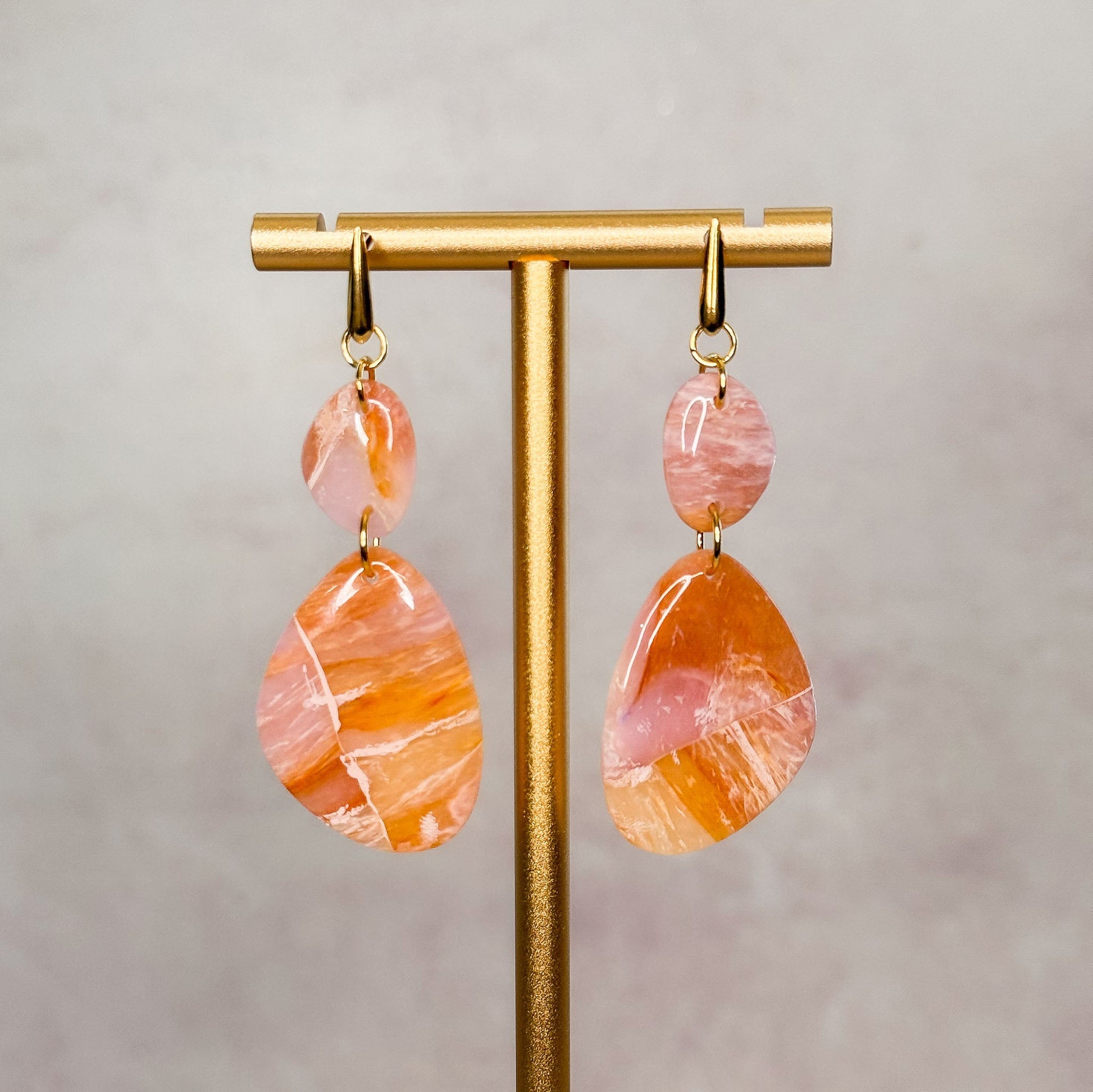 Handmade Faux Broken Amethyst Stud Earrings - Gather Your Bones