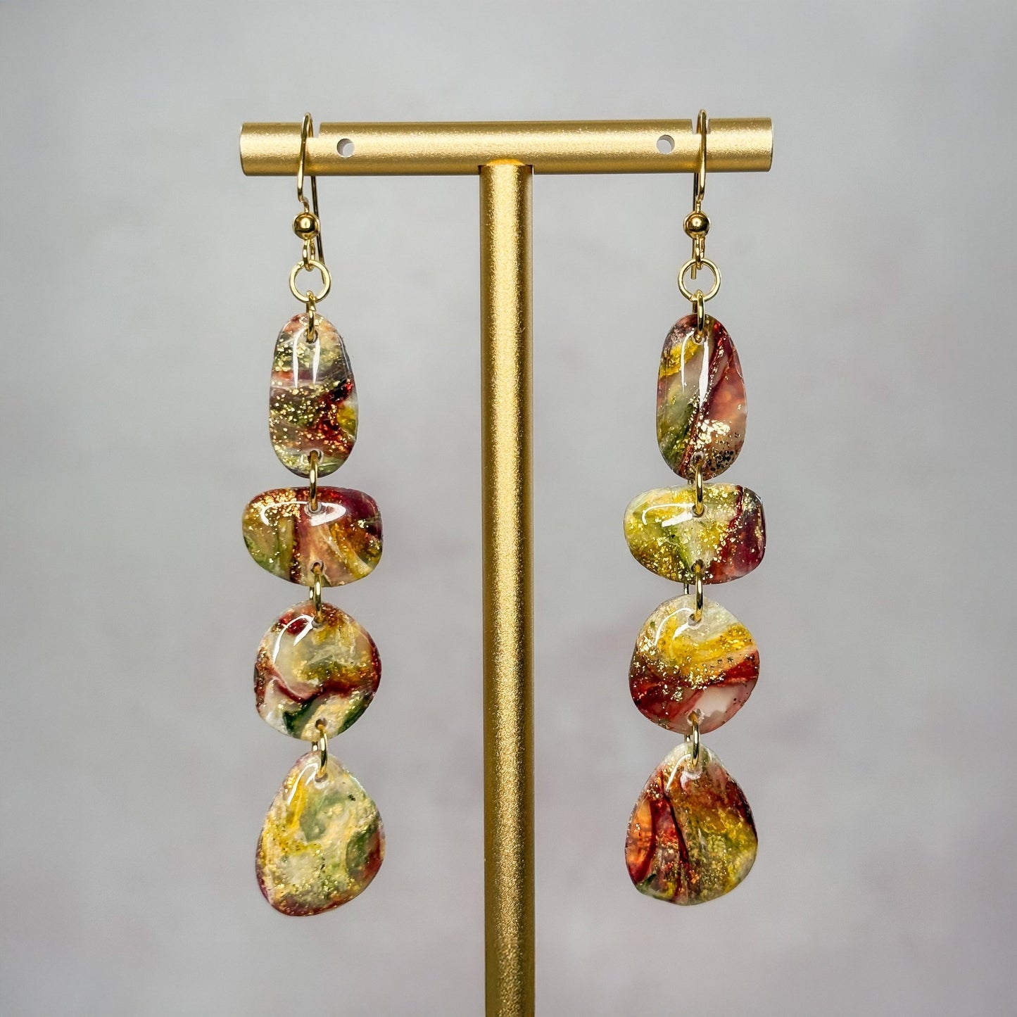 Harvest Flame Dangle Earrings 1 - Gather Your Bones