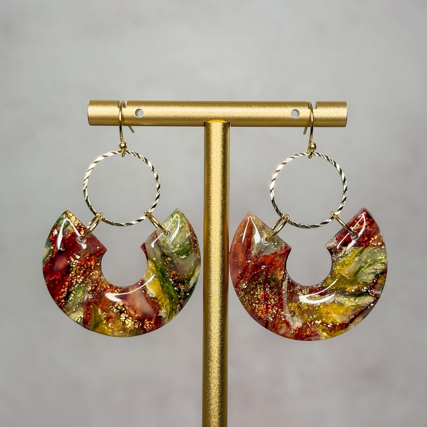 Harvest Flame Dangle Earrings 3 - Gather Your Bones