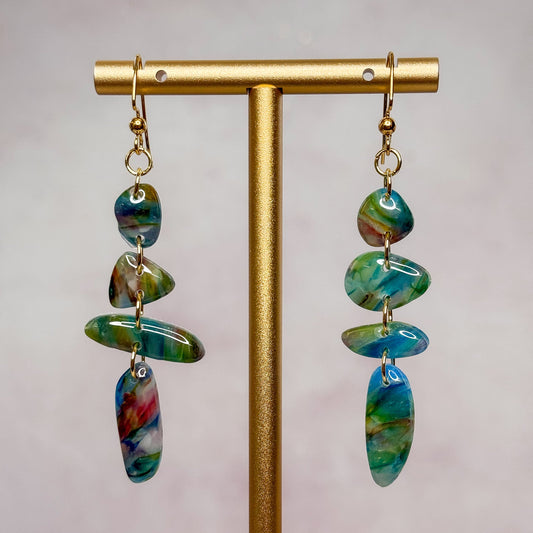 Kaleidoglass Clay Dangle Earrings 20 - Gather Your Bones