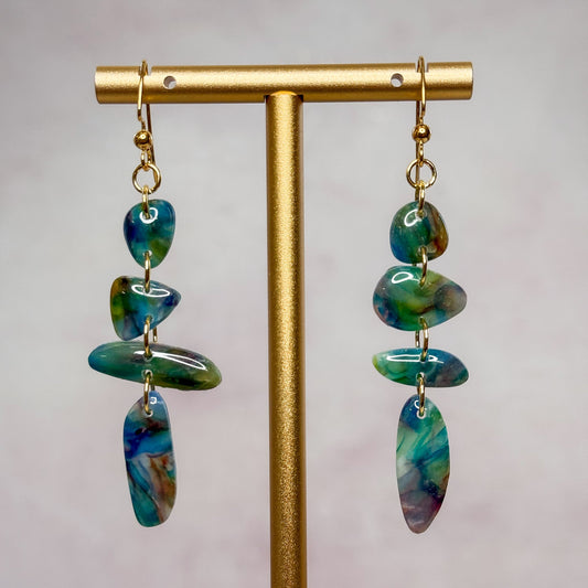 Kaleidoglass Clay Dangle Earrings 22 - Gather Your Bones