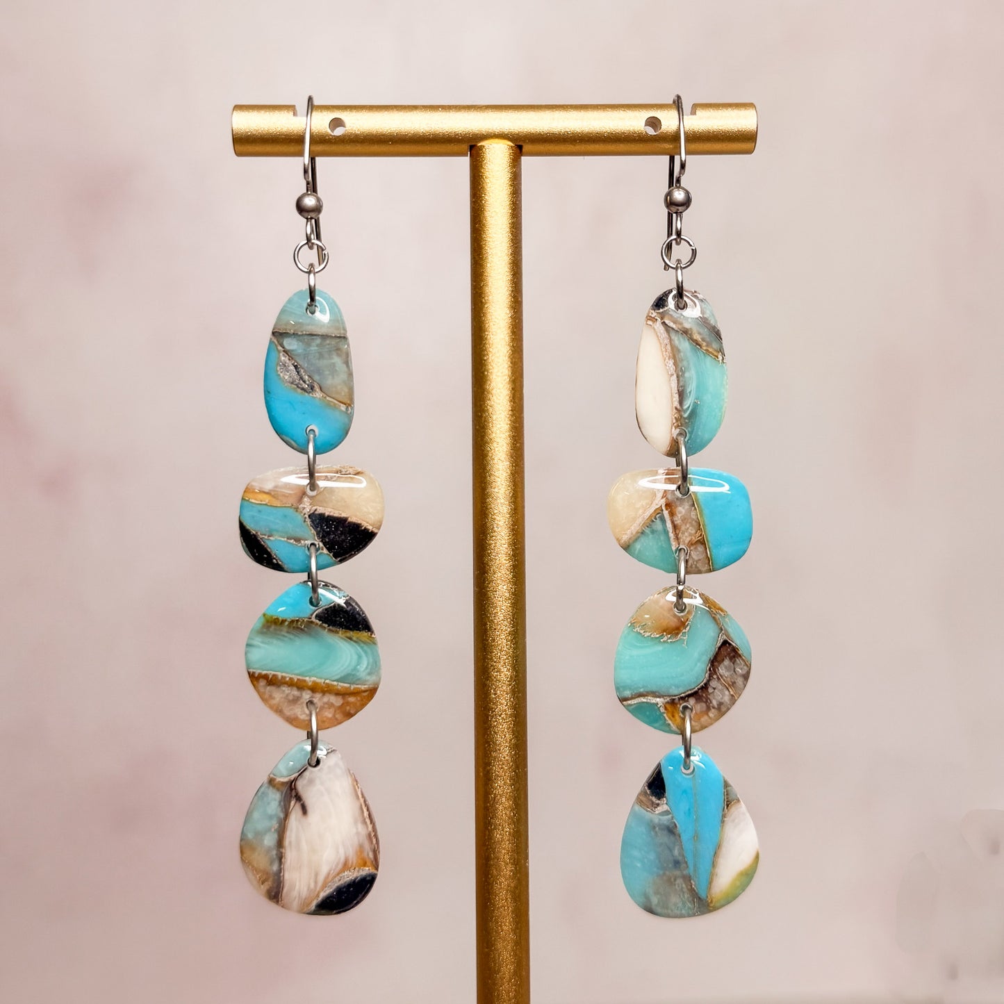 Turquoise Strata Earrings 3