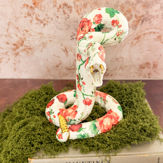 Red Rose Taxidermy Rattlesnake Mount - Gather Your Bones