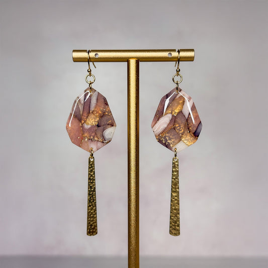 Velvet Sunset Clay Dangle Earrings - Gather Your Bones