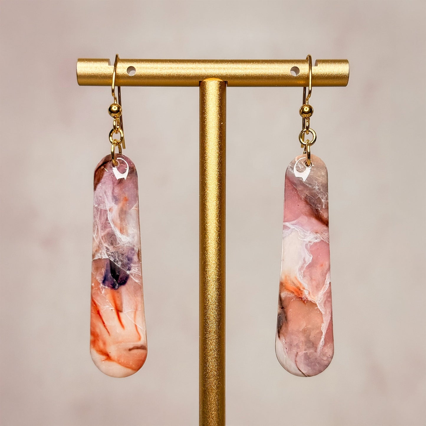 Violinite Dangle Earrings 4 - Gather Your Bones
