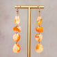 Peach Calcite Dangle Earrings #2