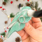 Longhorn Skull Ornament - Turquoise & Mirror