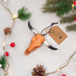 Longhorn Skull Ornament - Pearly Burnt Orange