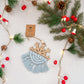 Snowflake Macrame Ornament - Blue Sparkle #2