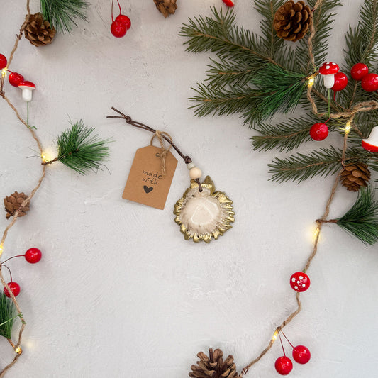 Polished Elk Antler Burr Ornament