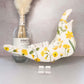 Yellow Floral Decorated Cow Jaw