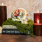 Aged Pearl Floral Resin Skull - Gather Your Bones