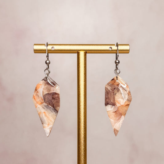 Caramel Quartz Earrings 1 - Gather Your Bones