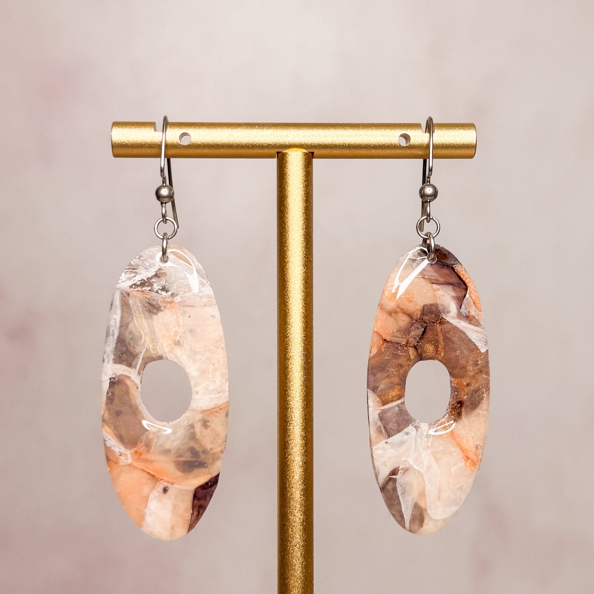 Caramel Quartz Earrings 3 - Gather Your Bones