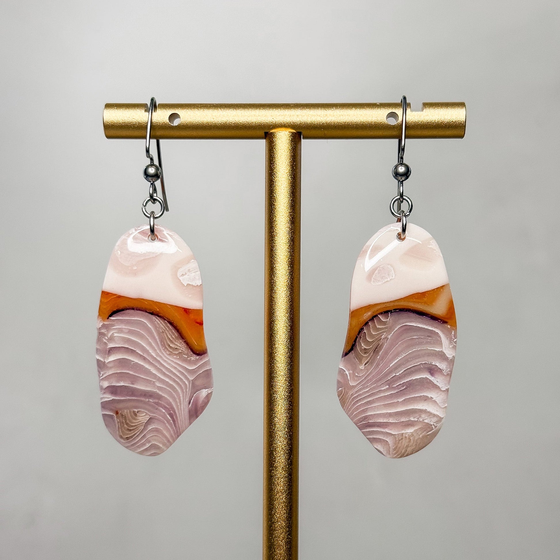 Fire & Amethyst Dangle Earrings 15 - Gather Your Bones