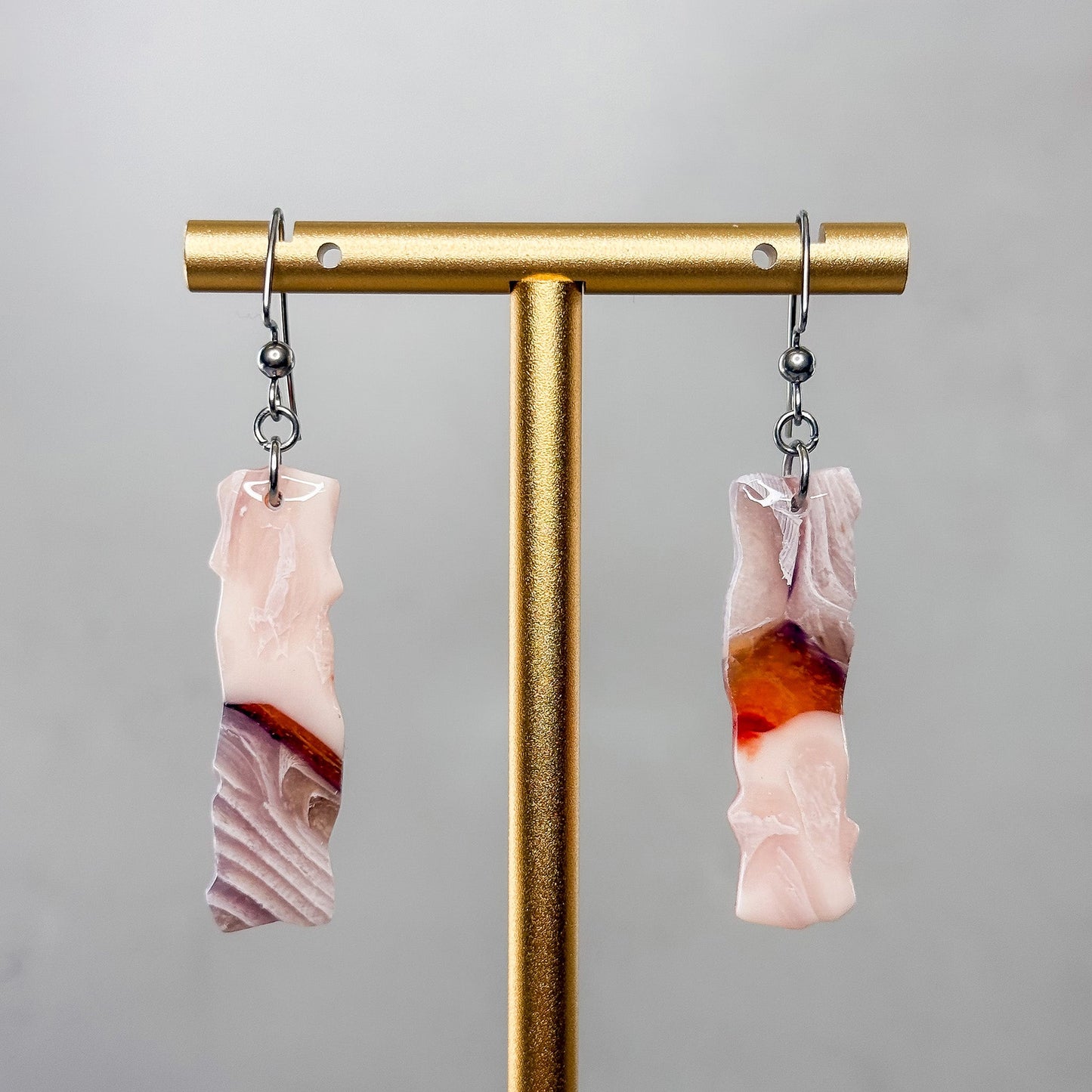 Fire & Amethyst Dangle Earrings 19 - Gather Your Bones