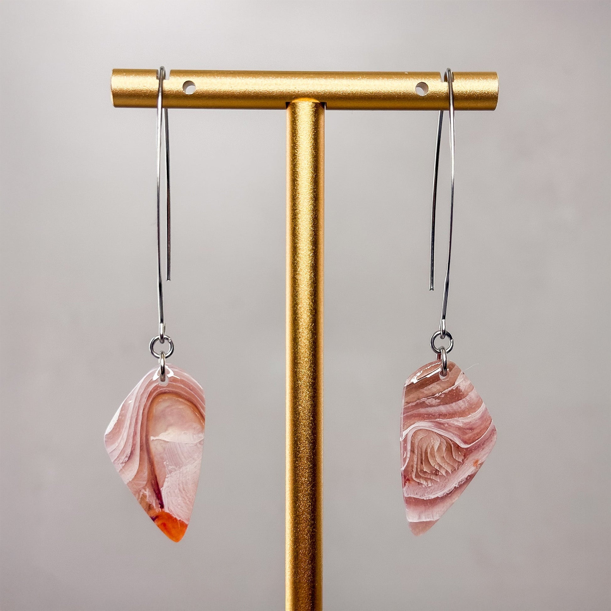 Fire & Amethyst Dangle Earrings 20 - Gather Your Bones