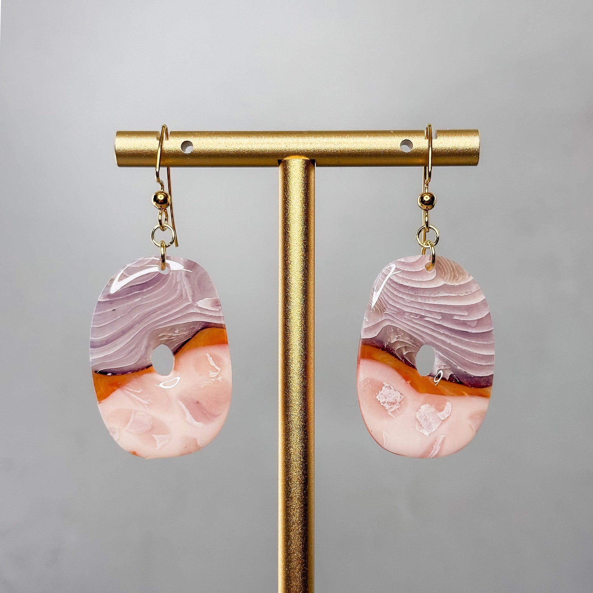 Fire & Amethyst Dangle Earrings 5 - Gather Your Bones
