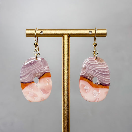 Fire & Amethyst Dangle Earrings 5 - Gather Your Bones