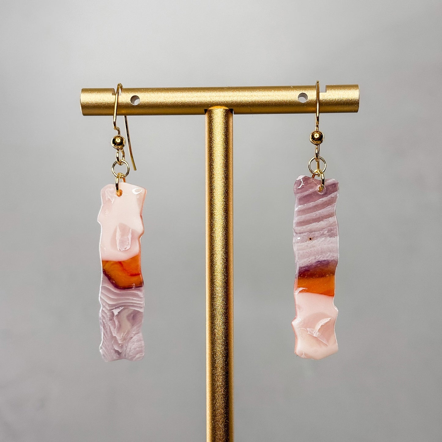 Fire & Amethyst Dangle Earrings 7 - Gather Your Bones