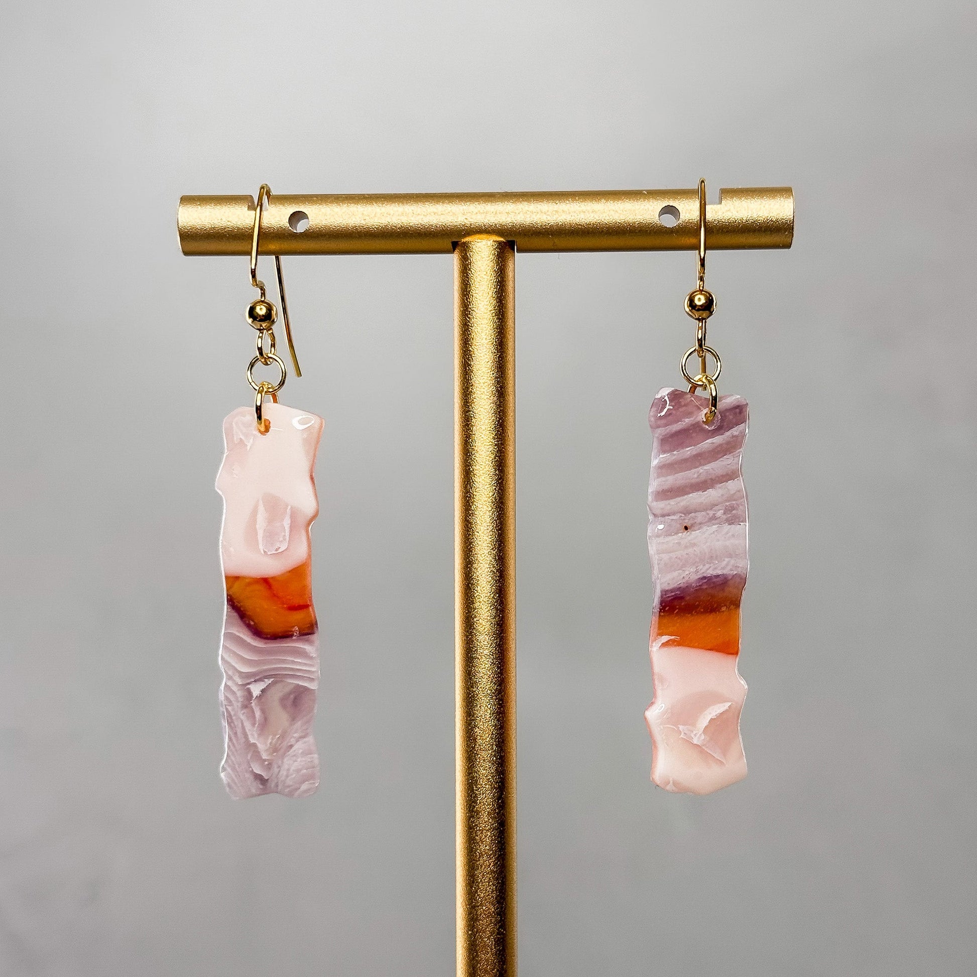 Fire & Amethyst Dangle Earrings 7 - Gather Your Bones