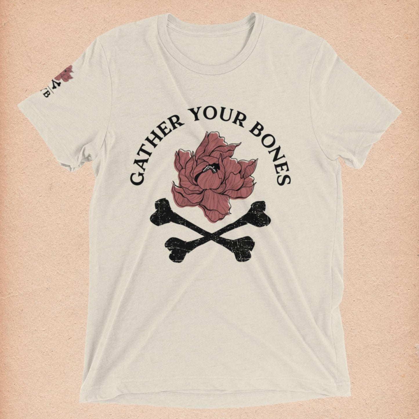 Gather Your Bones Oatmeal Short Sleeve T-shirt - Gather Your Bones