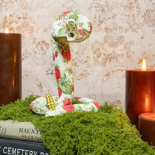 Genuine Strawberry Rattlesnake Mount - Gather Your Bones