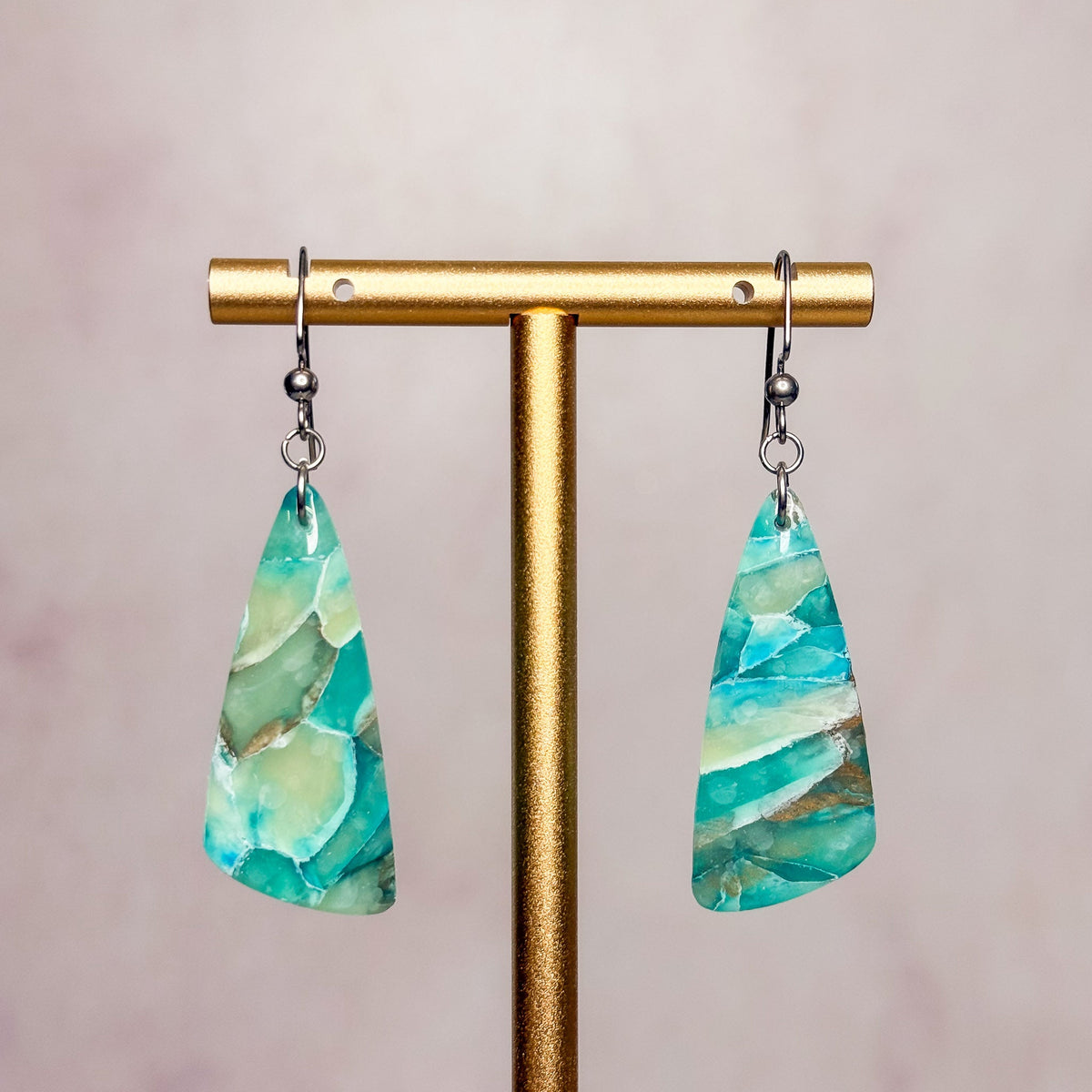 Glacier Stone Earrings 3 - Gather Your Bones