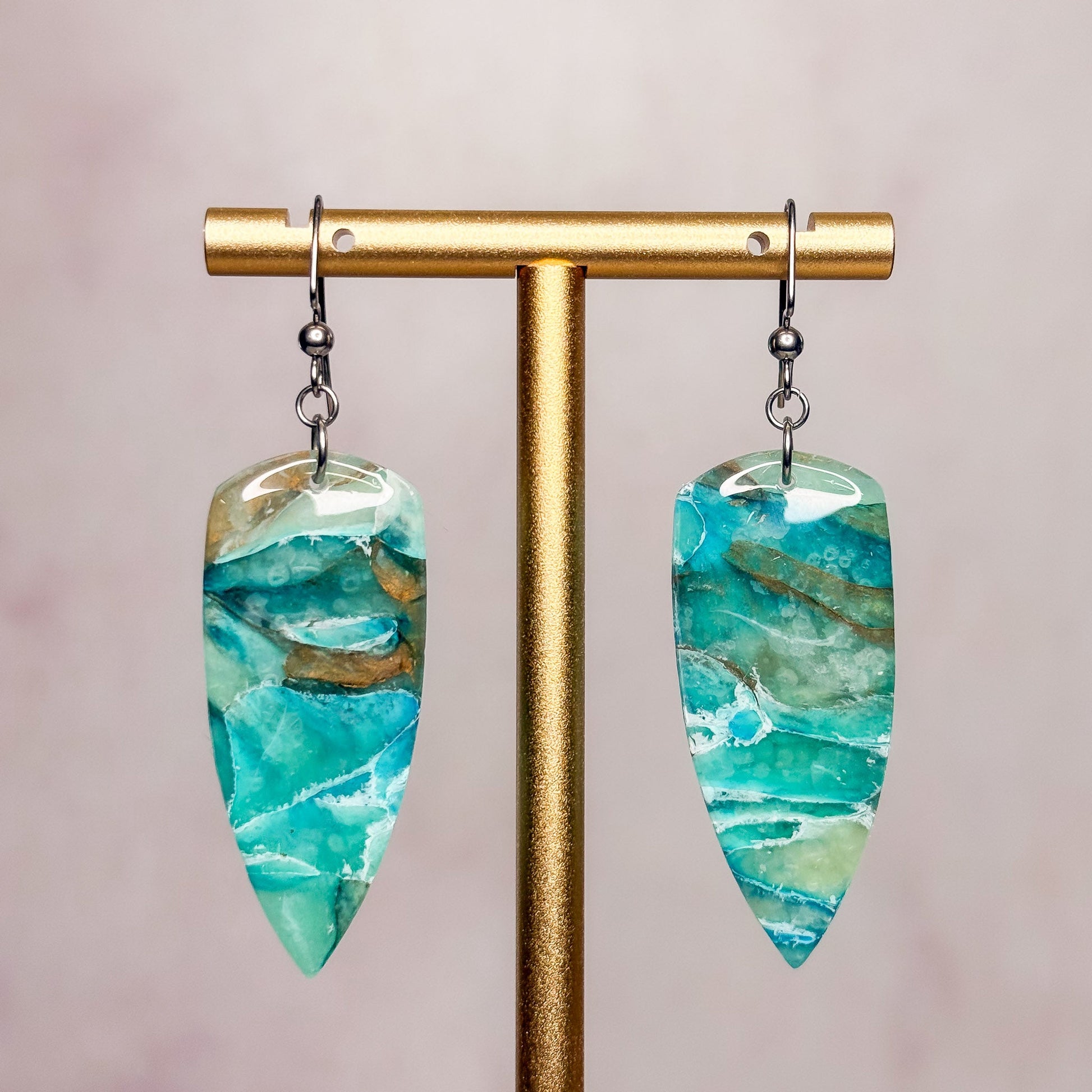 Glacier Stone Earrings 5 - Gather Your Bones