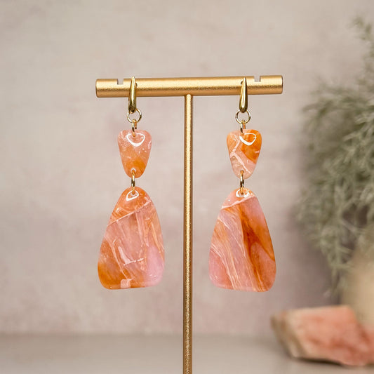 Handmade Faux Broken Amethyst Stud Earrings - Gather Your Bones
