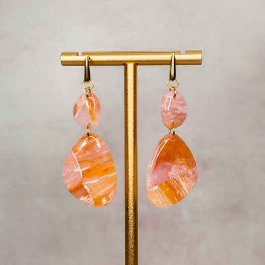 Handmade Faux Broken Amethyst Stud Earrings - Gather Your Bones