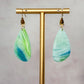 Handmade Faux Green Fluorite Dangle Earrings - Gather Your Bones