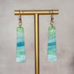 Handmade Faux Green Fluorite Dangle Earrings - Gather Your Bones