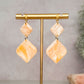 Handmade Faux Sunstone Clay Stud Earrings - Gather Your Bones