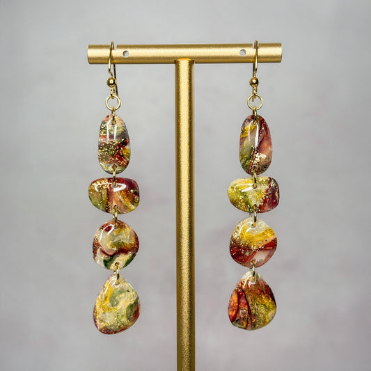 Harvest Flame Dangle Earrings 1 - Gather Your Bones