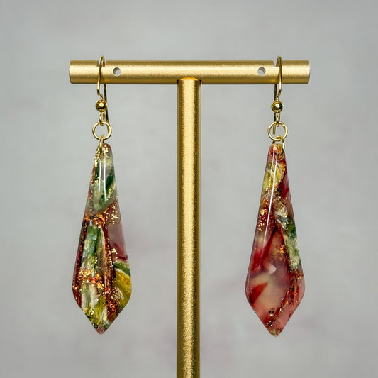 Harvest Flame Dangle Earrings 2 - Gather Your Bones