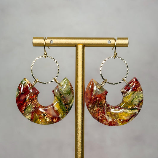 Harvest Flame Dangle Earrings 3 - Gather Your Bones