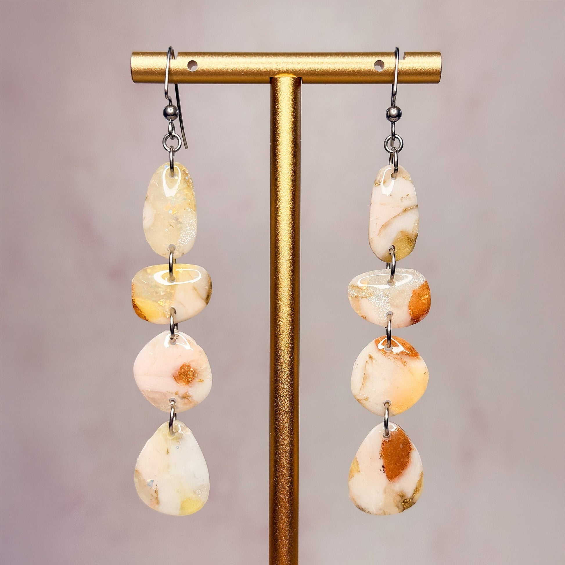 Honey Agate Earrings 1 - Gather Your Bones