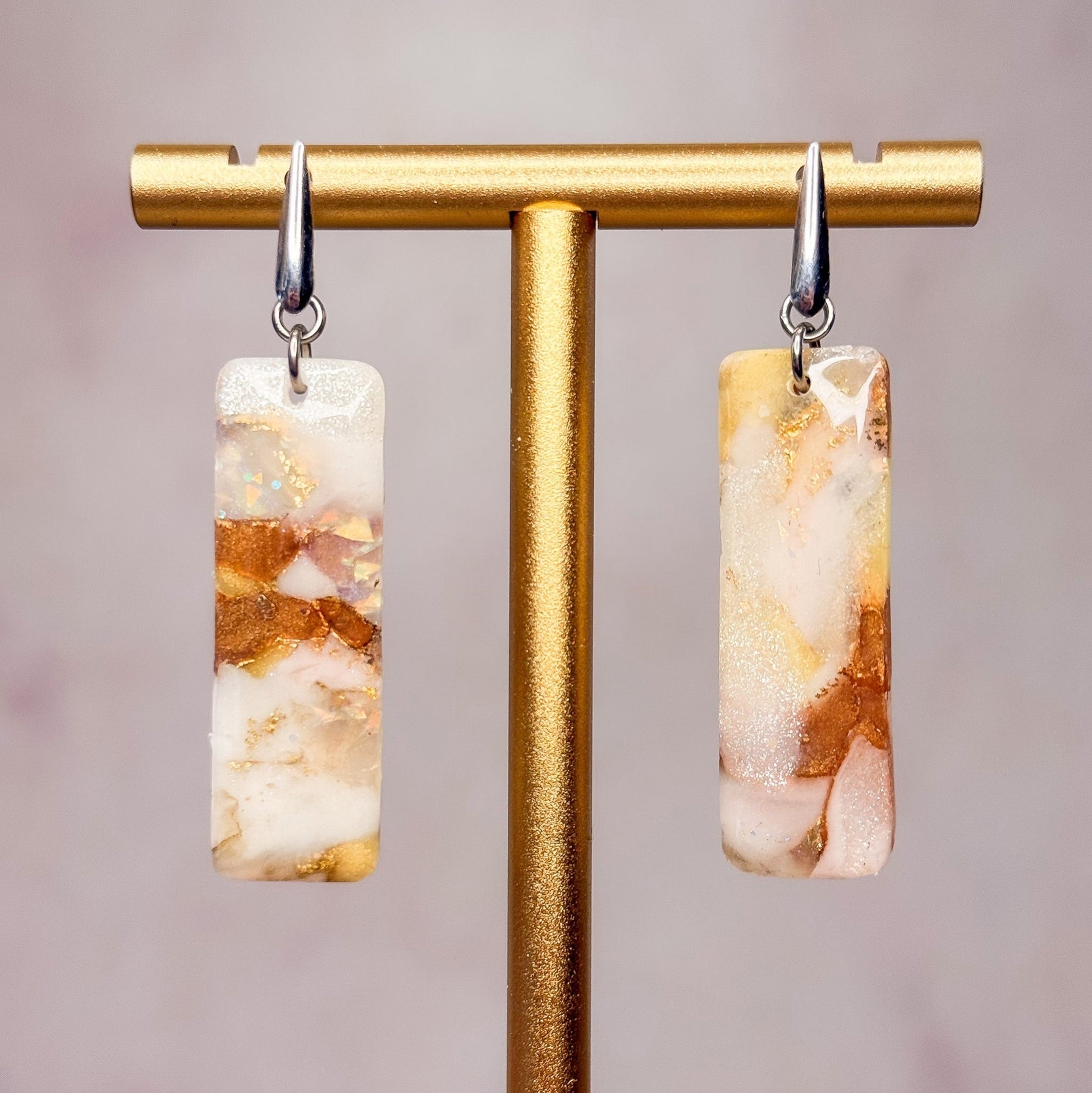 Honey Agate Earrings 11 - Gather Your Bones