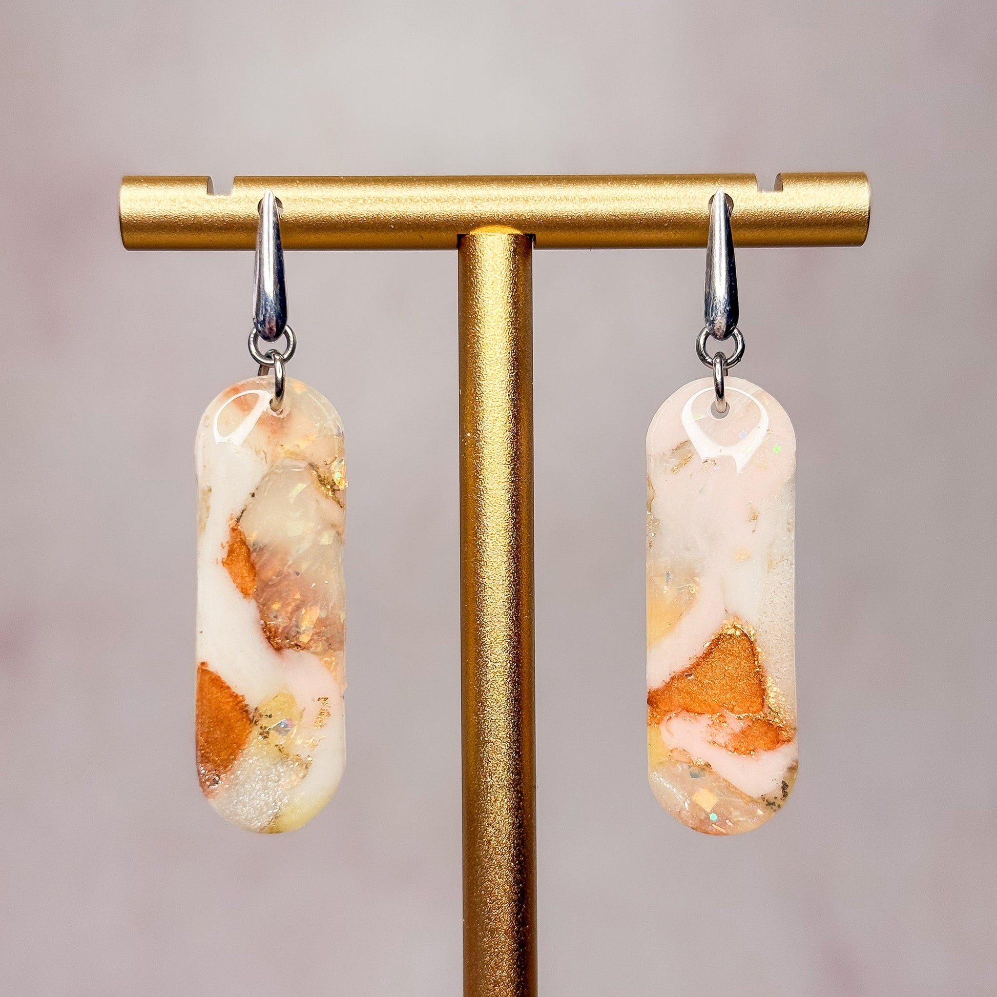 Honey Agate Earrings 12 - Gather Your Bones
