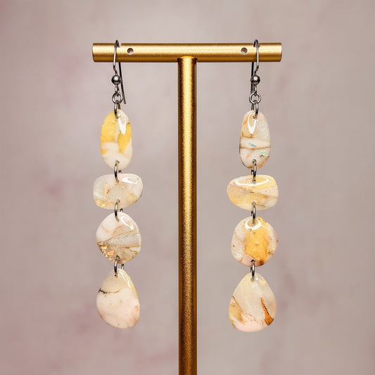Honey Agate Earrings 2 - Gather Your Bones