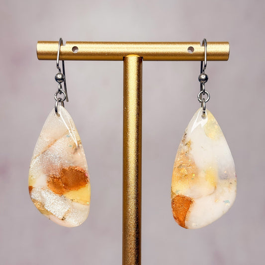 Honey Agate Earrings 4 - Gather Your Bones