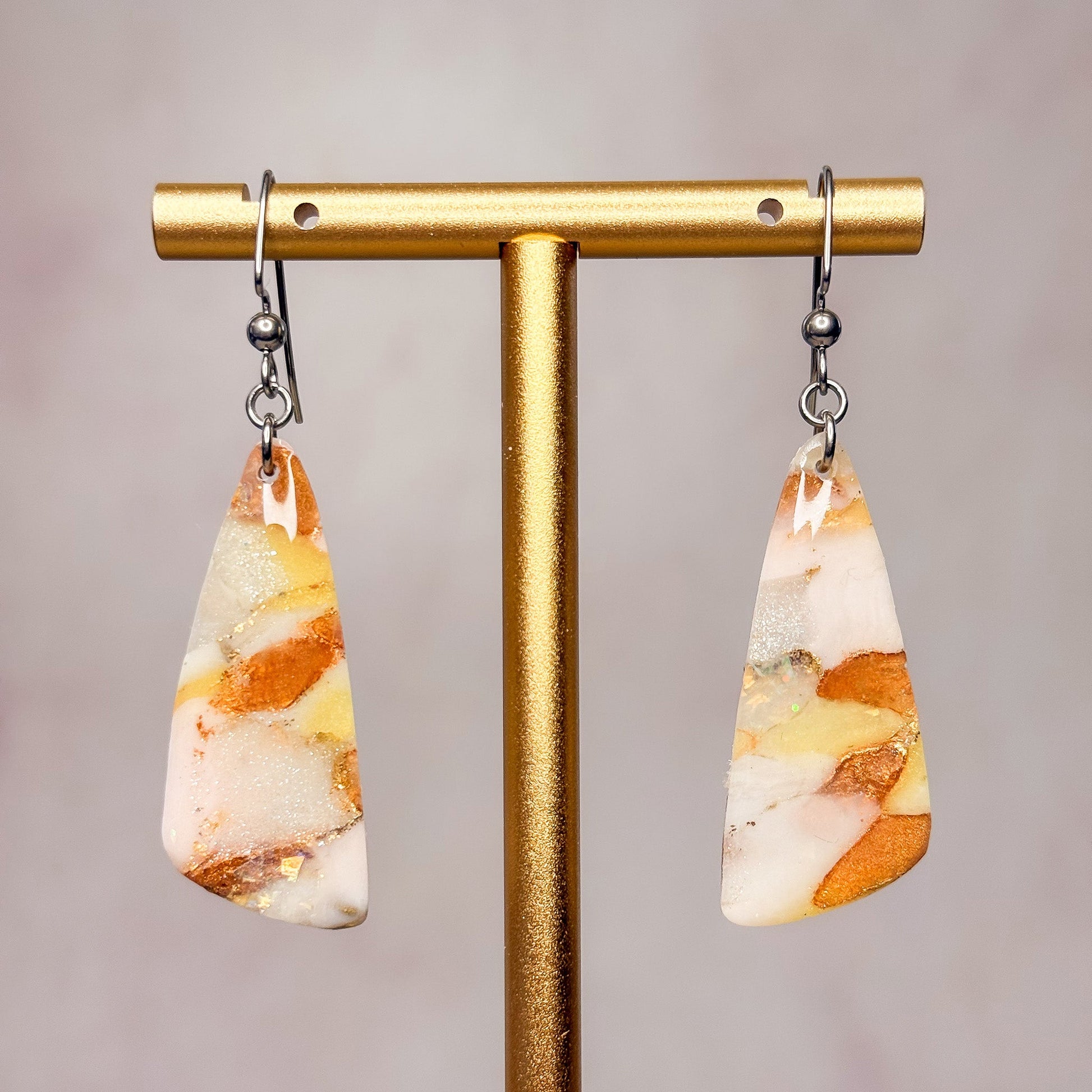 Honey Agate Earrings 6 - Gather Your Bones