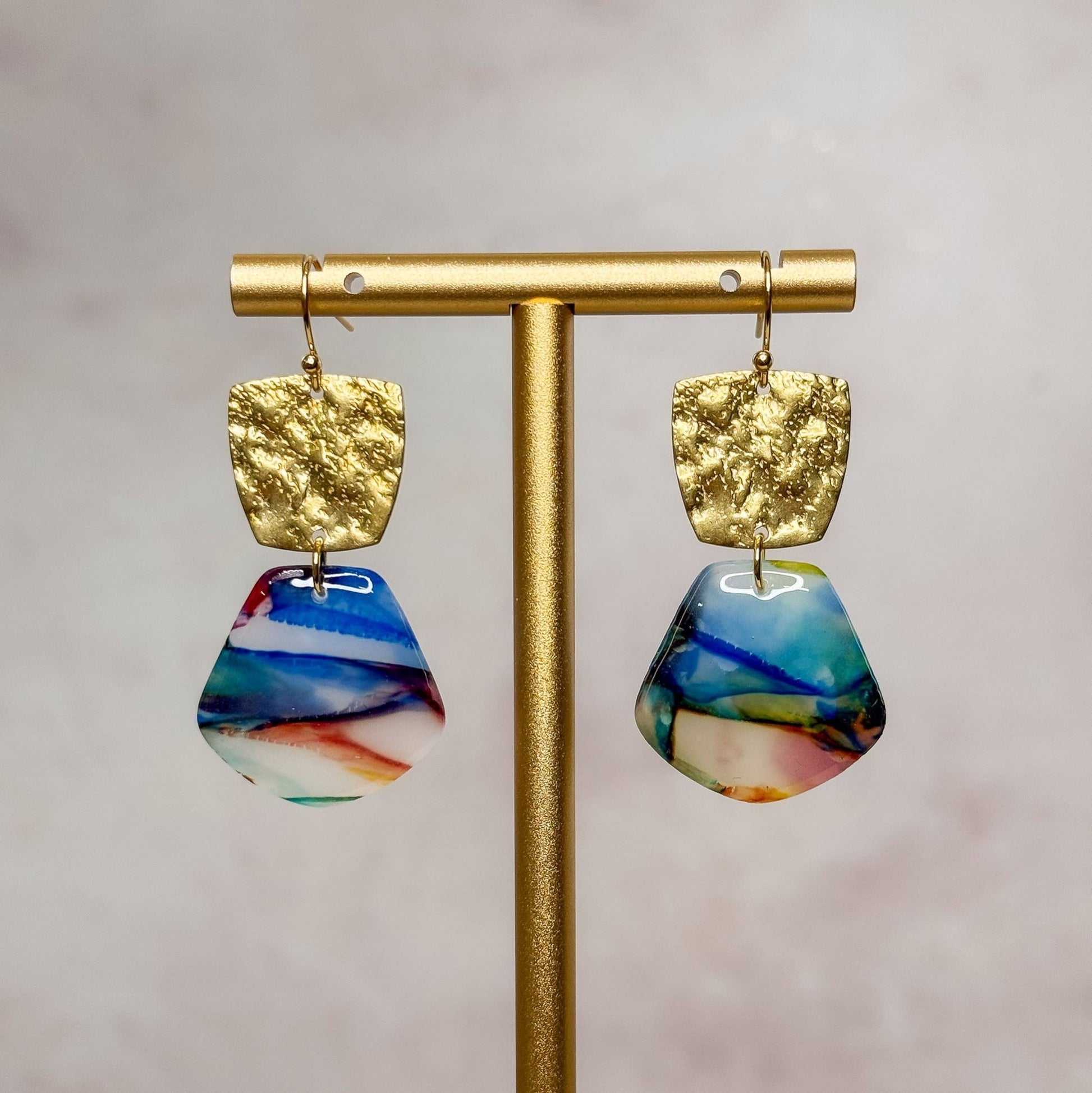 Kaleidoglass Clay Dangle Earrings 13 - Gather Your Bones